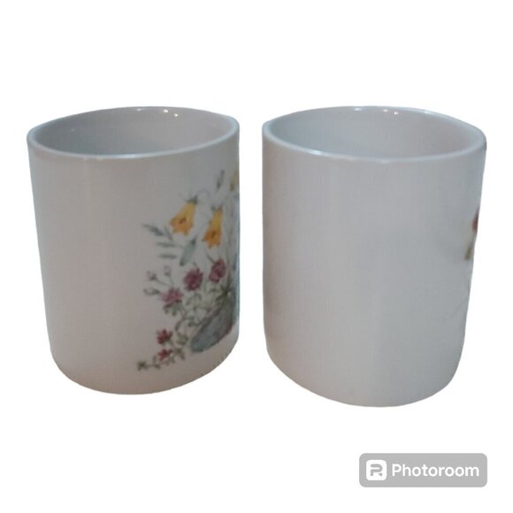 Japan Wildflower Ceramic Coffee Mugs - Floral Design, 3.5 Inches Tall - Picture 3 of 8